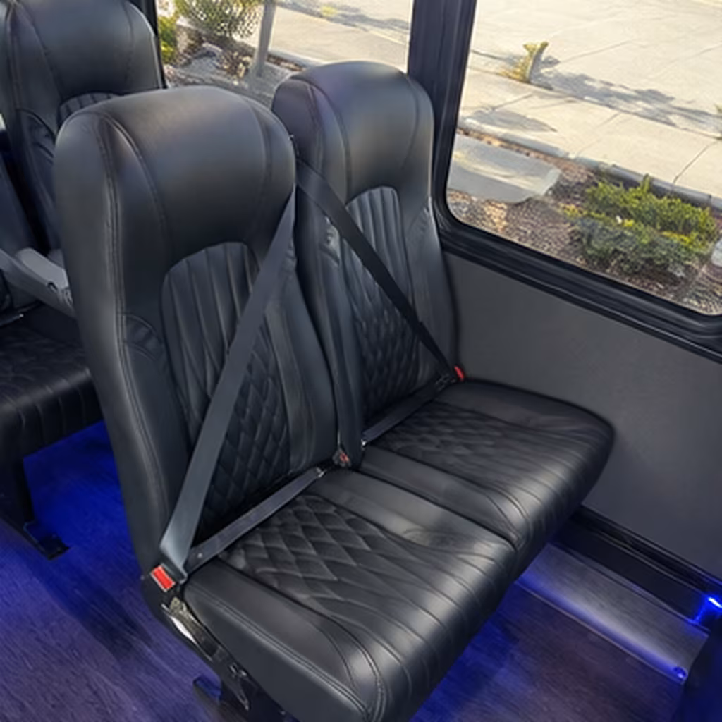 anaheim 25 passenger minibus inside
