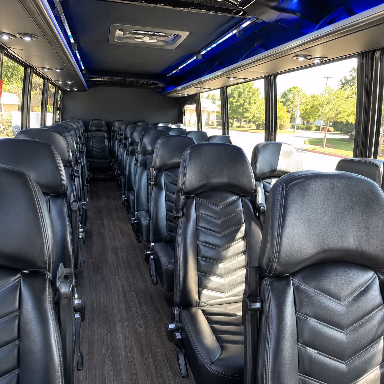 anaheim 28 passenger minibus inside