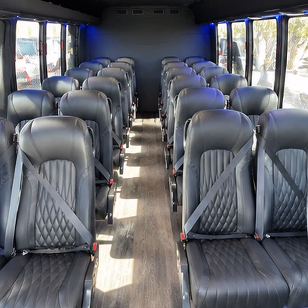 anaheim 30 passenger minibus inside