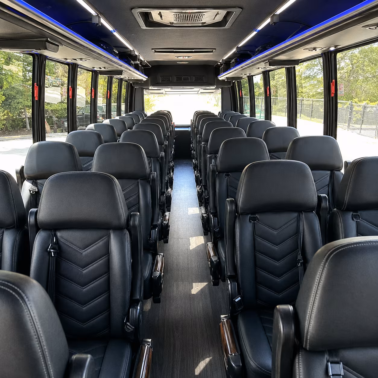 anaheim 35 passenger minibus inside
