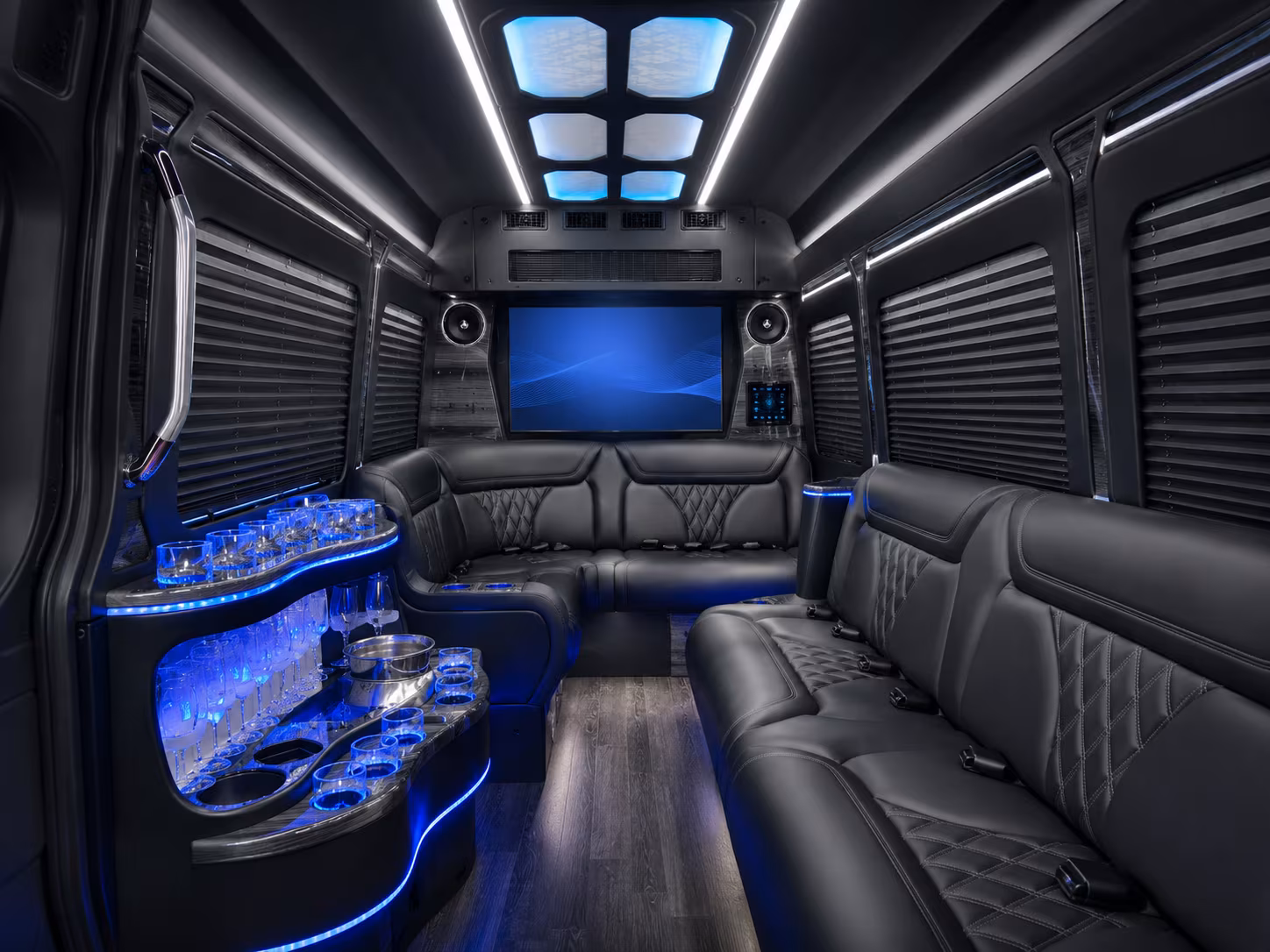 anaheim 40 passenger party bus interior
