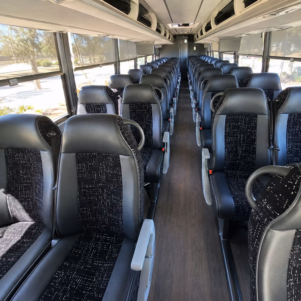 anaheim 56 passenger charter bus inside