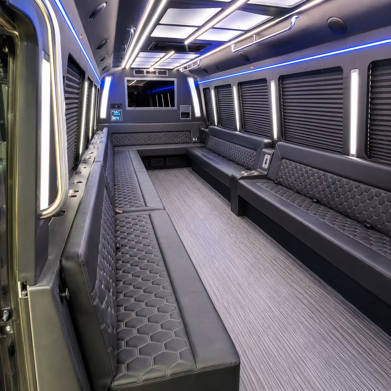 anaheim party bus rental interior